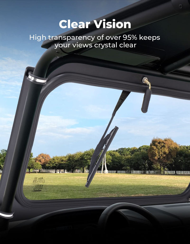 Glass Windshield with Manual Wiper for 2014-2018 Polaris RZR XP 1000