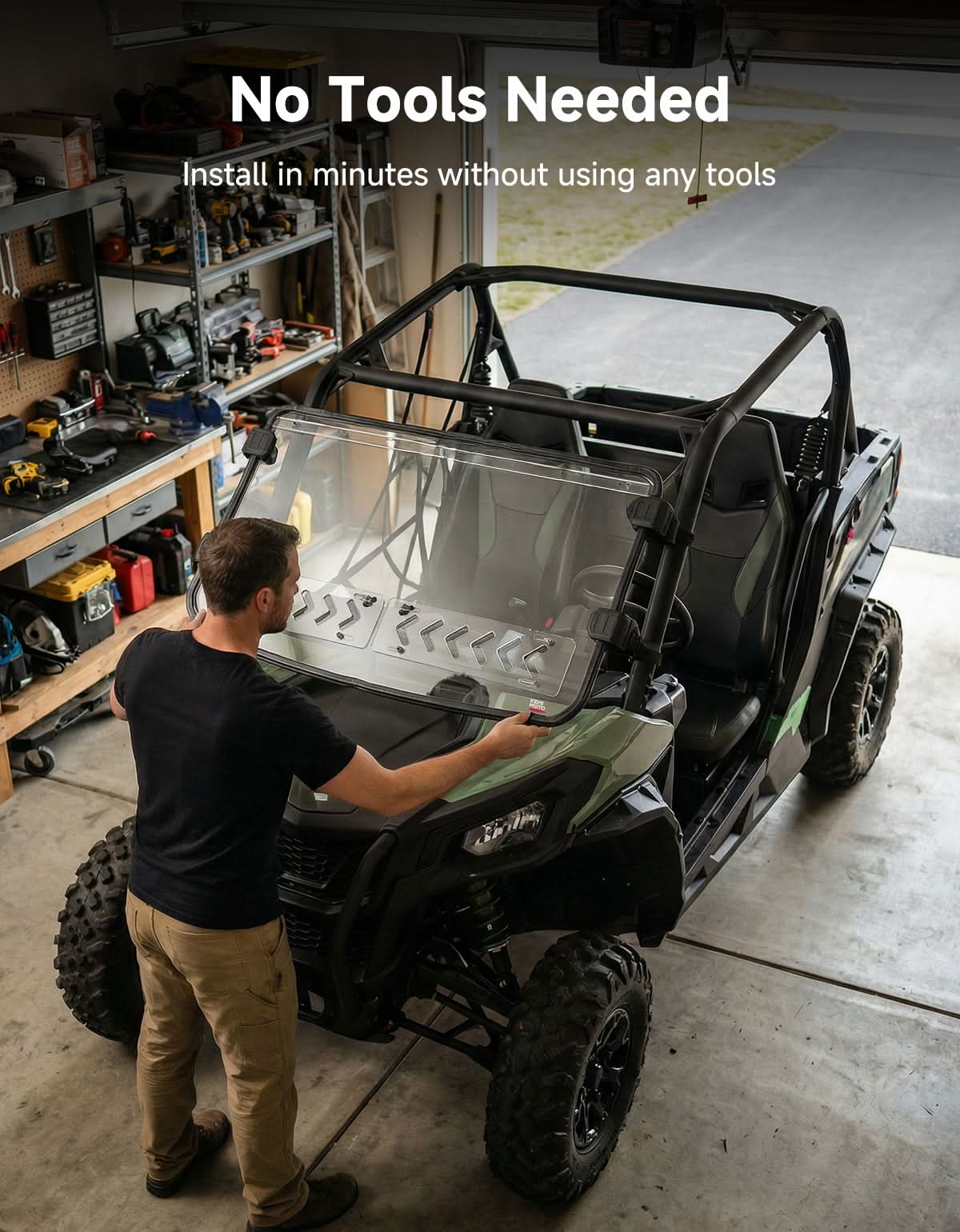 Vented Full Windshield For Can-Am Commander Maverick Sport Trail