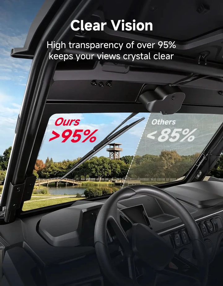 UTV Glass Windshield w/ Electric Wiper For Cfmoto ZForce 950 G2|800