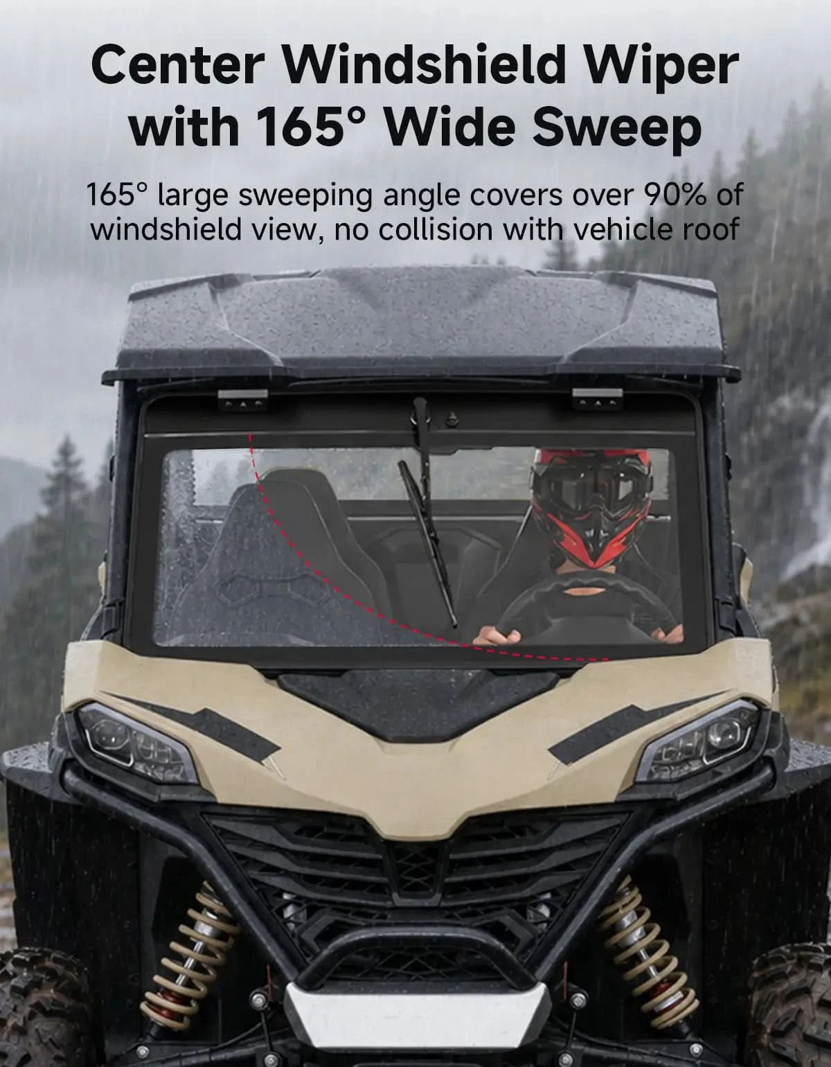 UTV Glass Windshield w/ Electric Wiper For Cfmoto ZForce 950 G2|800