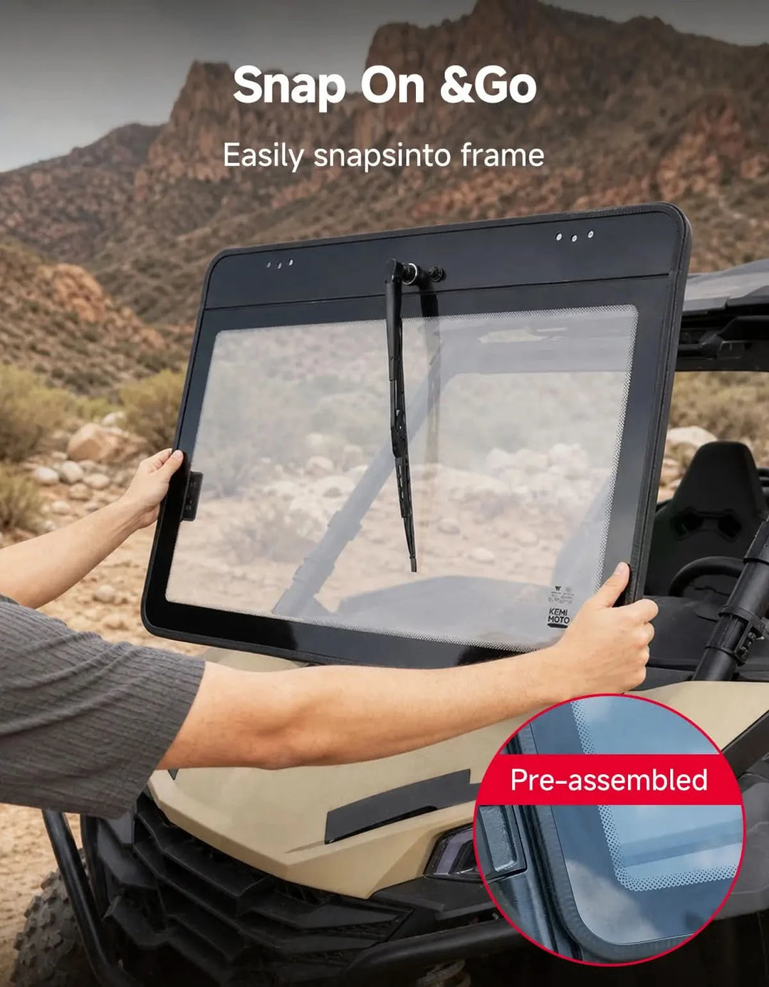 UTV Glass Windshield w/ Electric Wiper For Cfmoto ZForce 950 G2|800