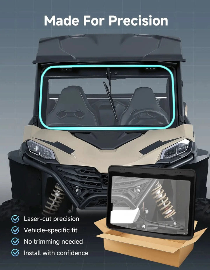 UTV Glass Windshield w/ Electric Wiper For Cfmoto ZForce 950 G2|800
