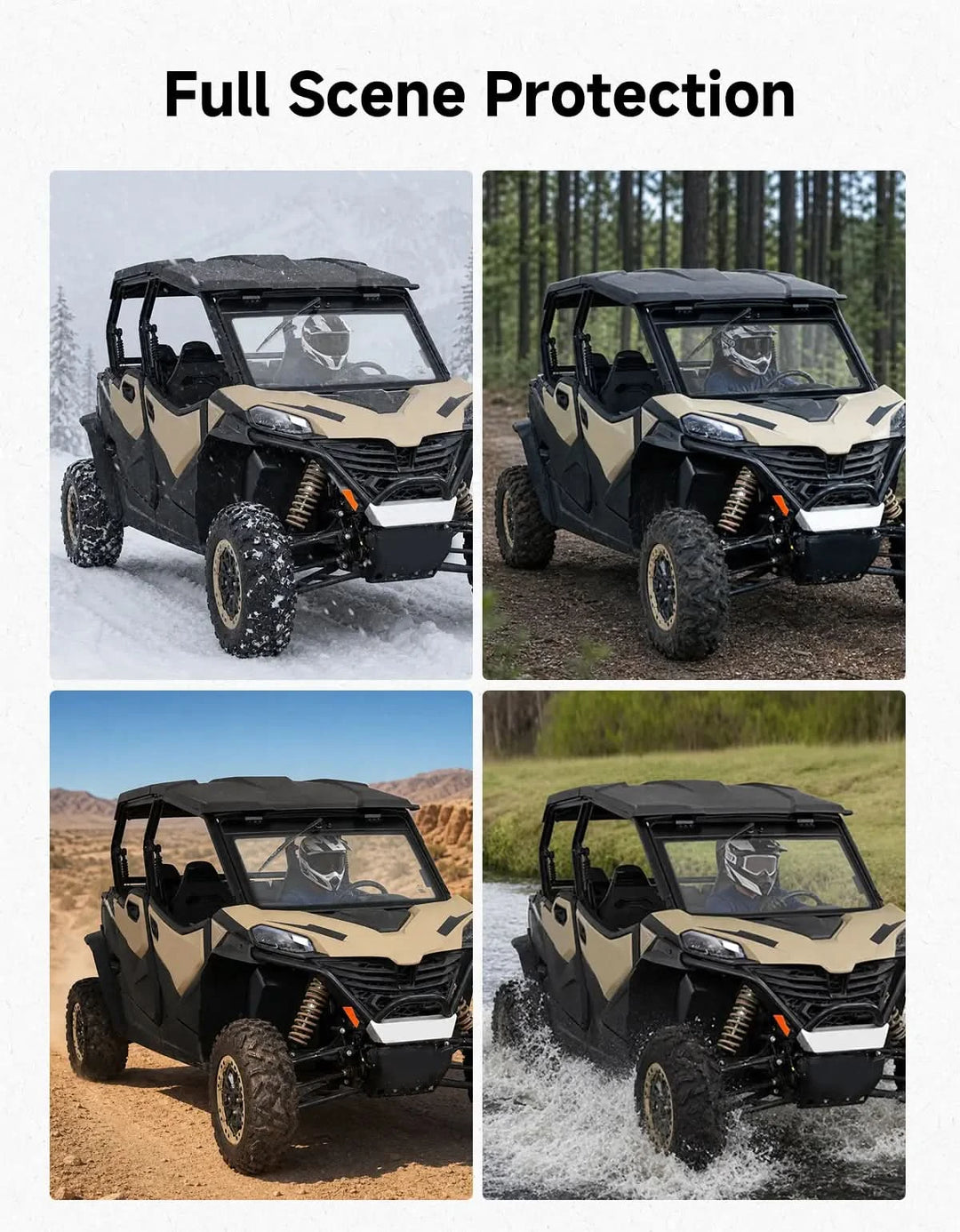 UTV Glass Windshield w/ Electric Wiper For Cfmoto ZForce 950 G2|800