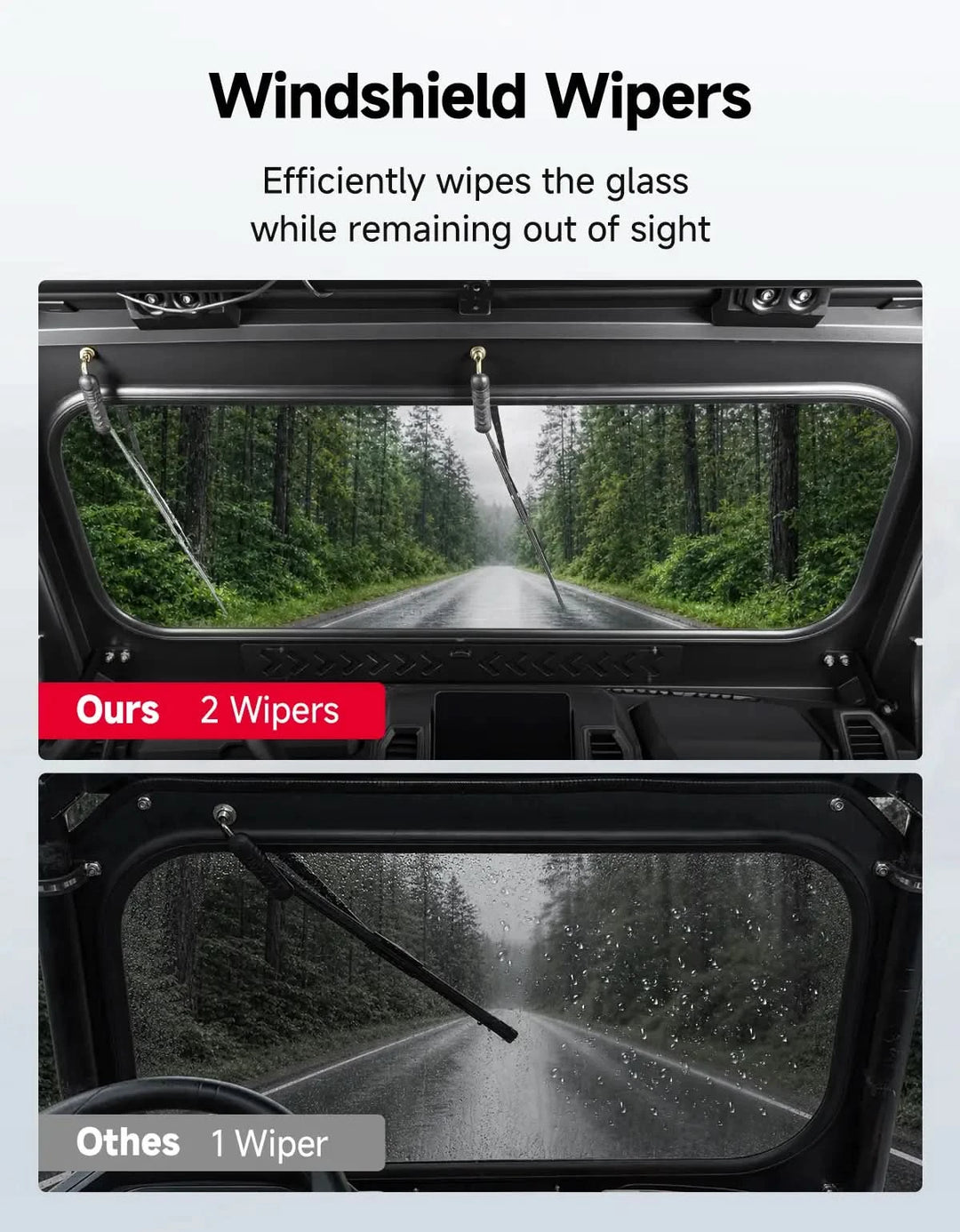 UTV Glass Windshield with Wipers For CFMOTO UForce U10