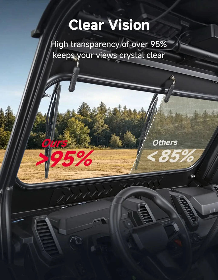 UTV Glass Windshield with Wipers For CFMOTO UForce U10
