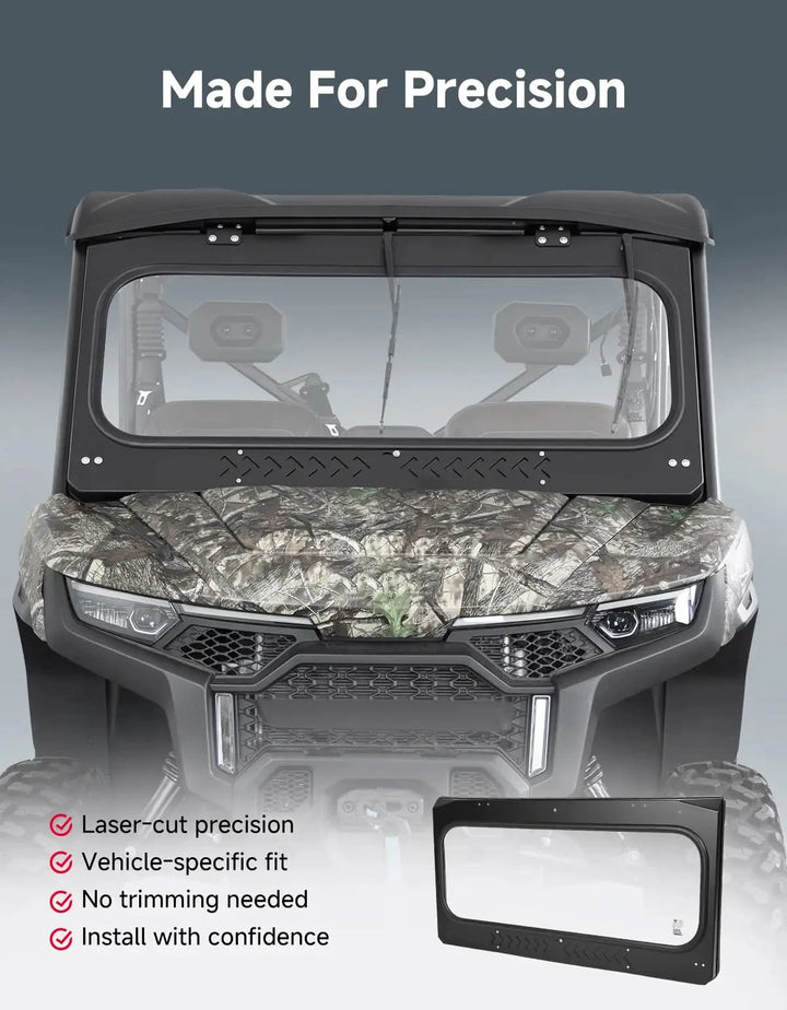 UTV Glass Windshield with Wipers For CFMOTO UForce U10