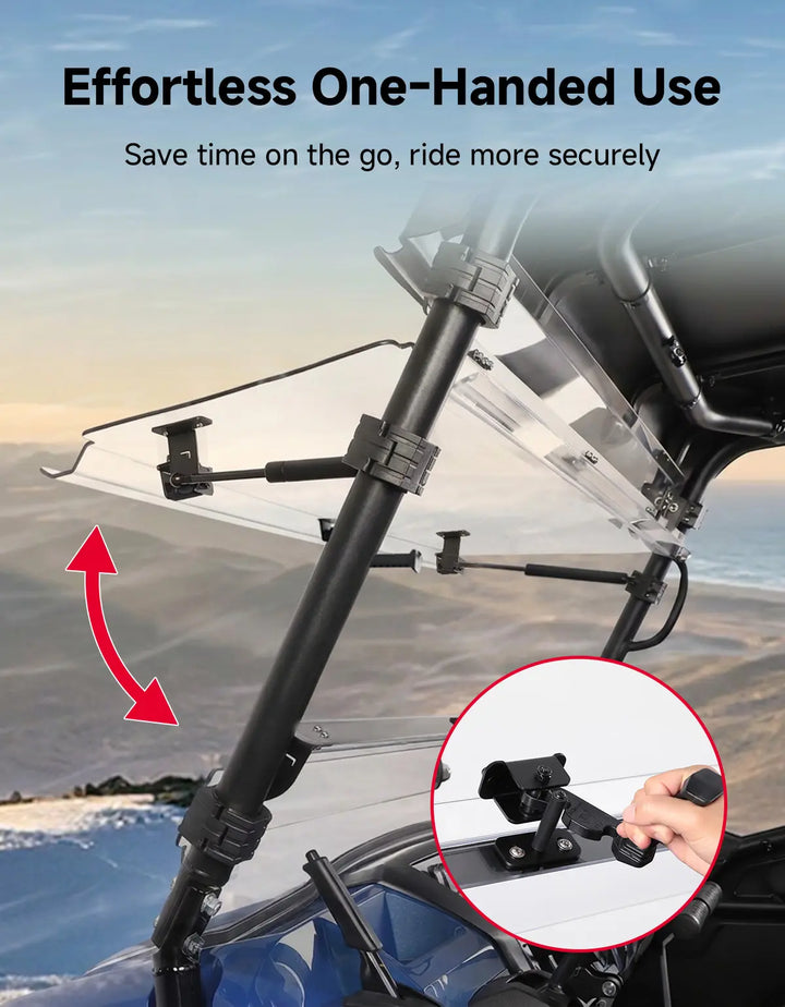 3-in-1 Flip Windshield For Kawasaki Mule PRO-MX 2019+