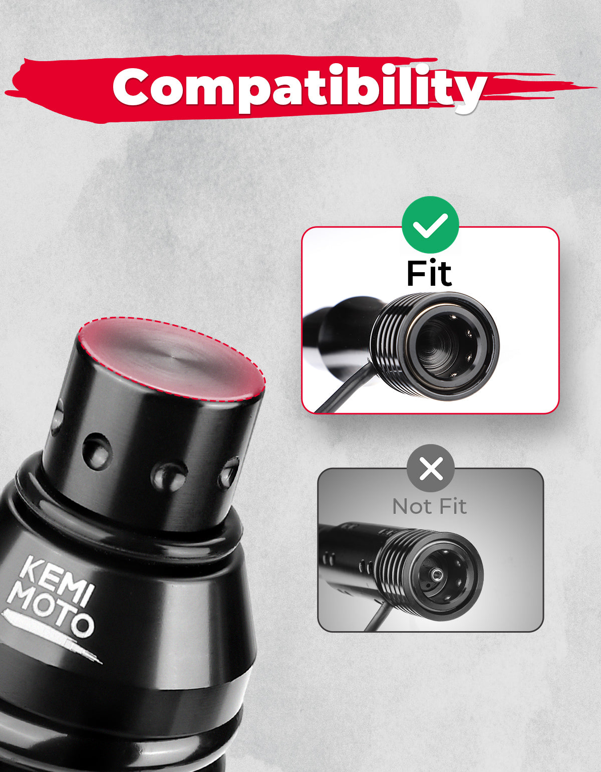 UTV/ATV Whip Lights Spring Mounting Base - Kemimoto