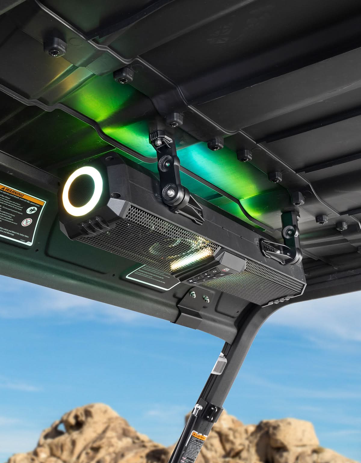 Midnight Soundbar Bracket for ATV UTV Golf Cart Marine Boat - Kemimoto