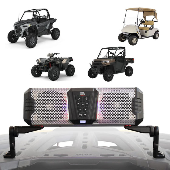 Midnight Soundbar Bracket for ATV UTV Golf Cart Marine Boat - Kemimoto