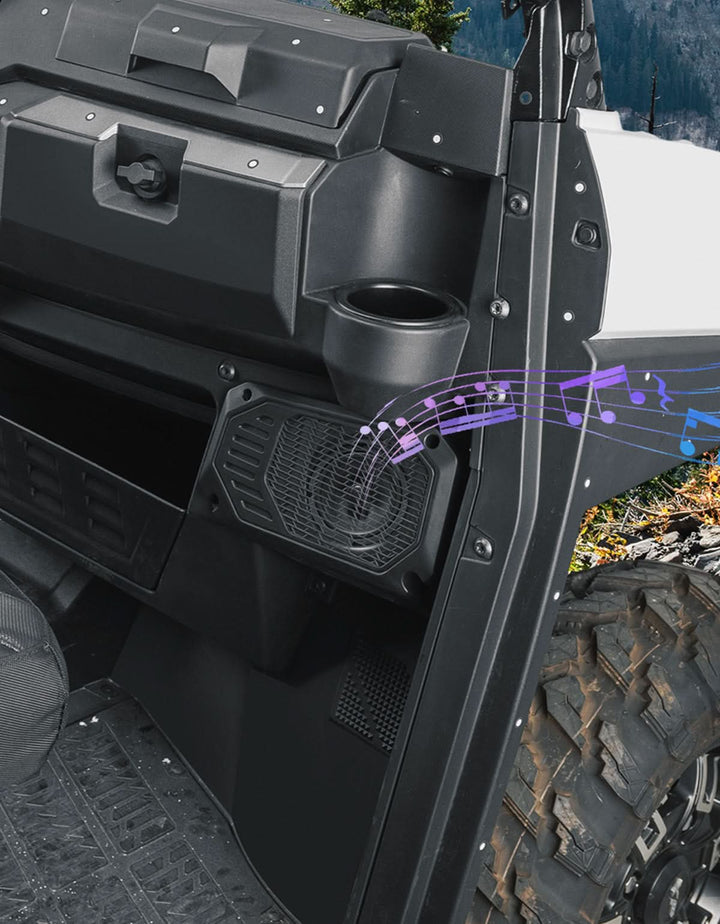 Rear Roof Speakers Pods Enclosures Holders for Polaris Ranger XP 1000/Crew 2018-2025 - Kemimoto