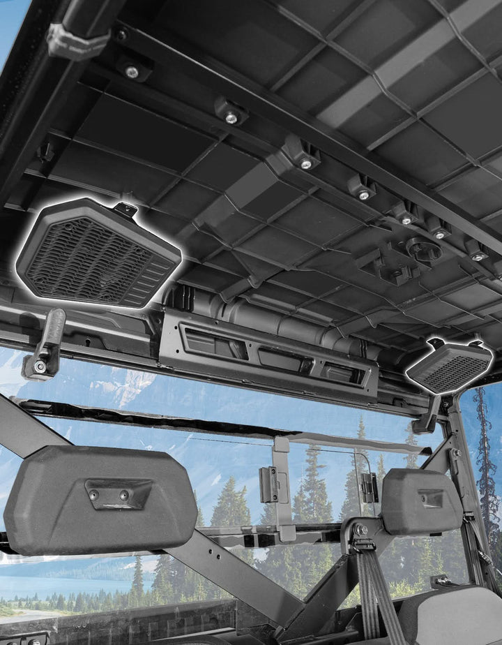Rear Roof Speakers Pods Enclosures Holders for Polaris Ranger XP 1000/Crew 2018-2025 - Kemimoto