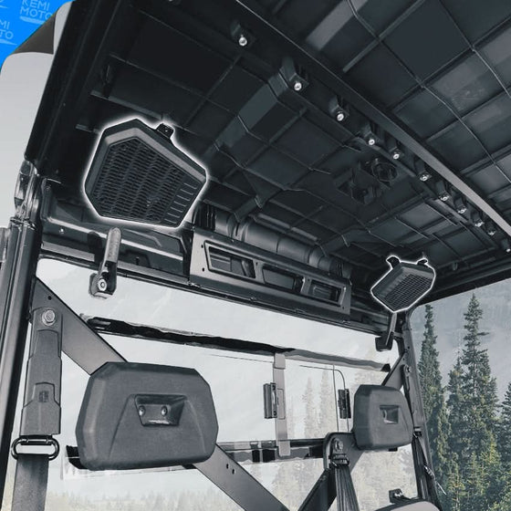 Rear Roof Speakers Pods Enclosures Holders for Polaris Ranger XP 1000/Crew 2018-2025 - Kemimoto