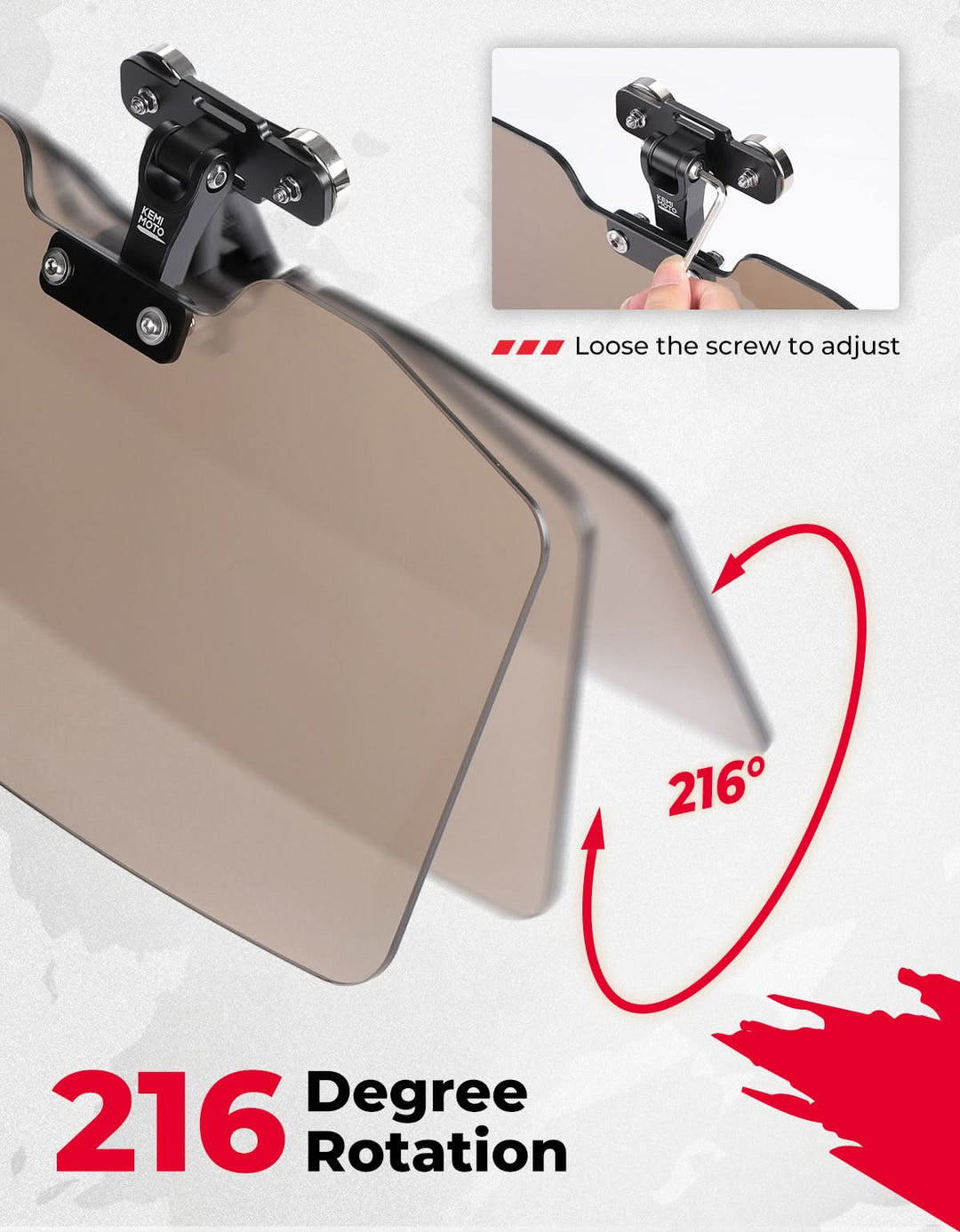 UTV Magnetic Sun Visor for Most Vehicles with pro-fit bar or Metal roof and crossbars - Kemimoto