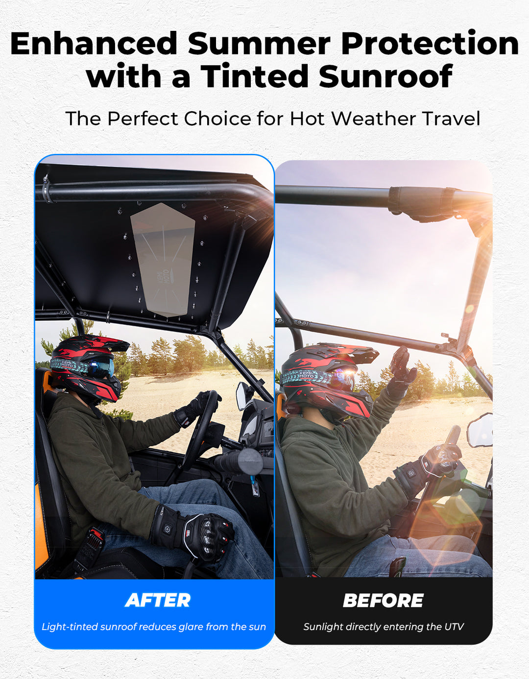 Aluminum Roof with Tinted Sunroof for RZR XP 4 1000 (2014-2023)