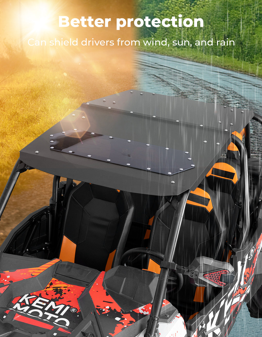 Aluminum Roof with Tinted Sunroof for RZR XP 4 1000 (2014-2023)