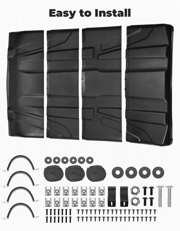 4 Pieces Sport Hard Roof Top for Can-Am Defender Max - Kemimoto