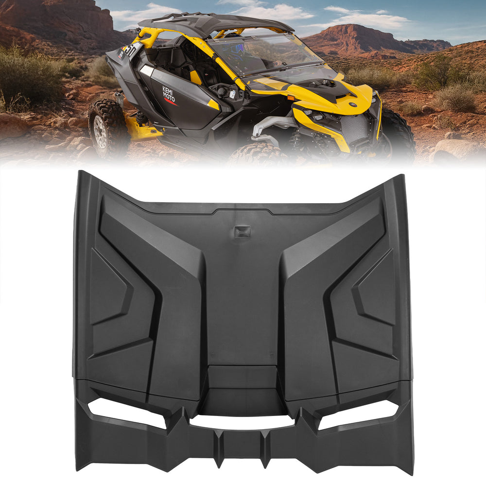 Can-Am Defender HD5/HD8/HD10 Flip Windshield – 3 Position Full Front Windshield, Clear Hard-Coated Polycarbonate - Kemimoto
