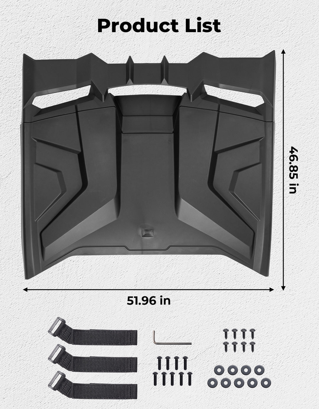 Can-Am Defender HD5/HD8/HD10 Flip Windshield – 3 Position Full Front Windshield, Clear Hard-Coated Polycarbonate
