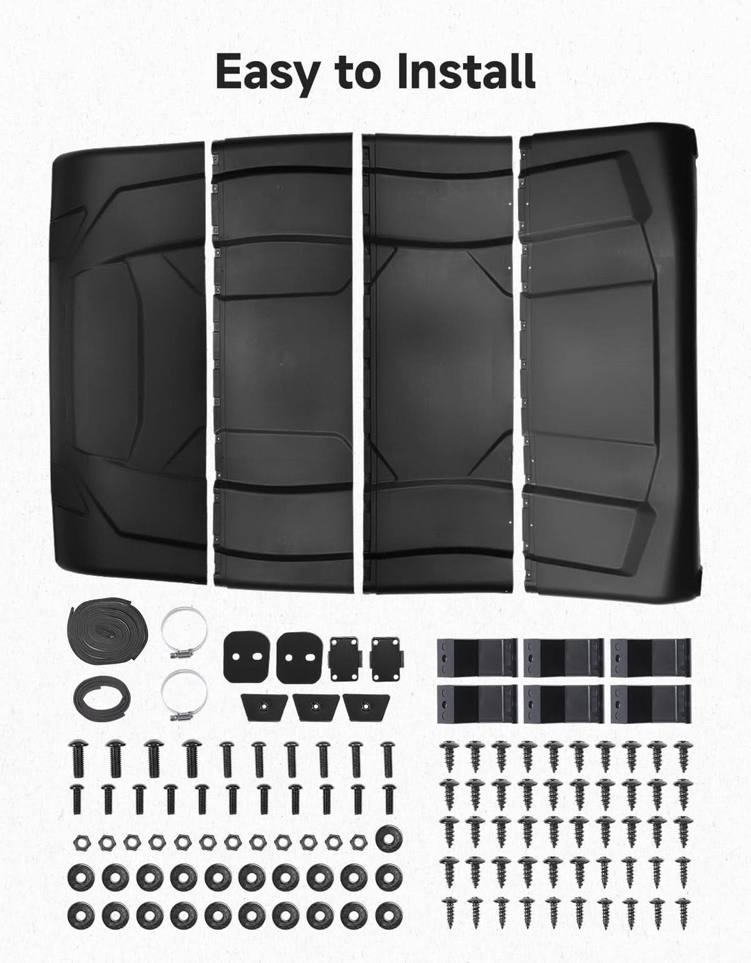 4-Piece Hard Roof Top Fit Can-Am Defender MAX (2016–2026) - Kemimoto