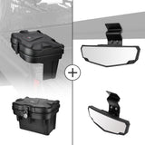 Dispositivo de almacenamiento de carga Caja de herramientas y espejo retrovisor compatible con Polaris Ranger General