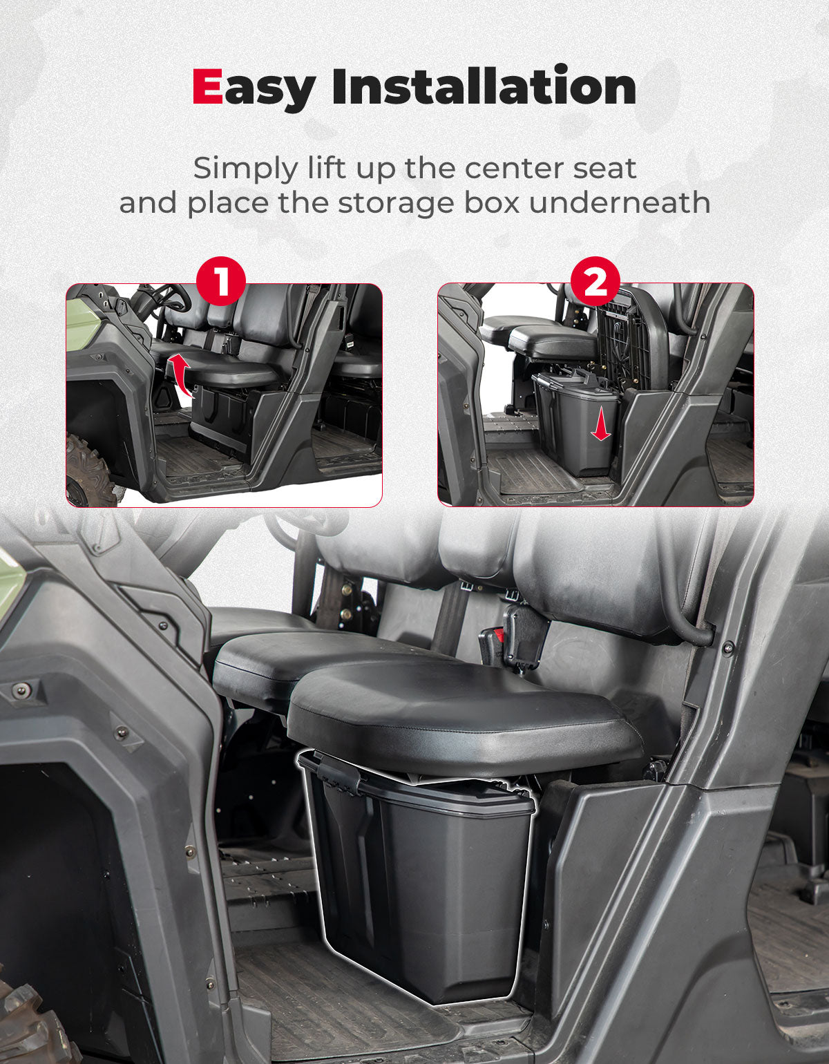Caja de almacenamiento extraíble compatible con Can-Am Defender