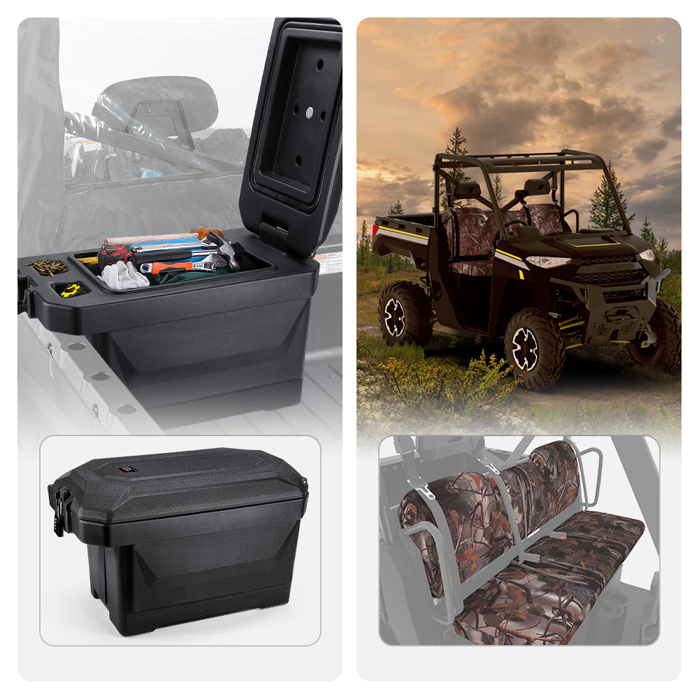 45L Storage box & Camouflage Seat Cover Fit Ranger 1000/ XP 1000