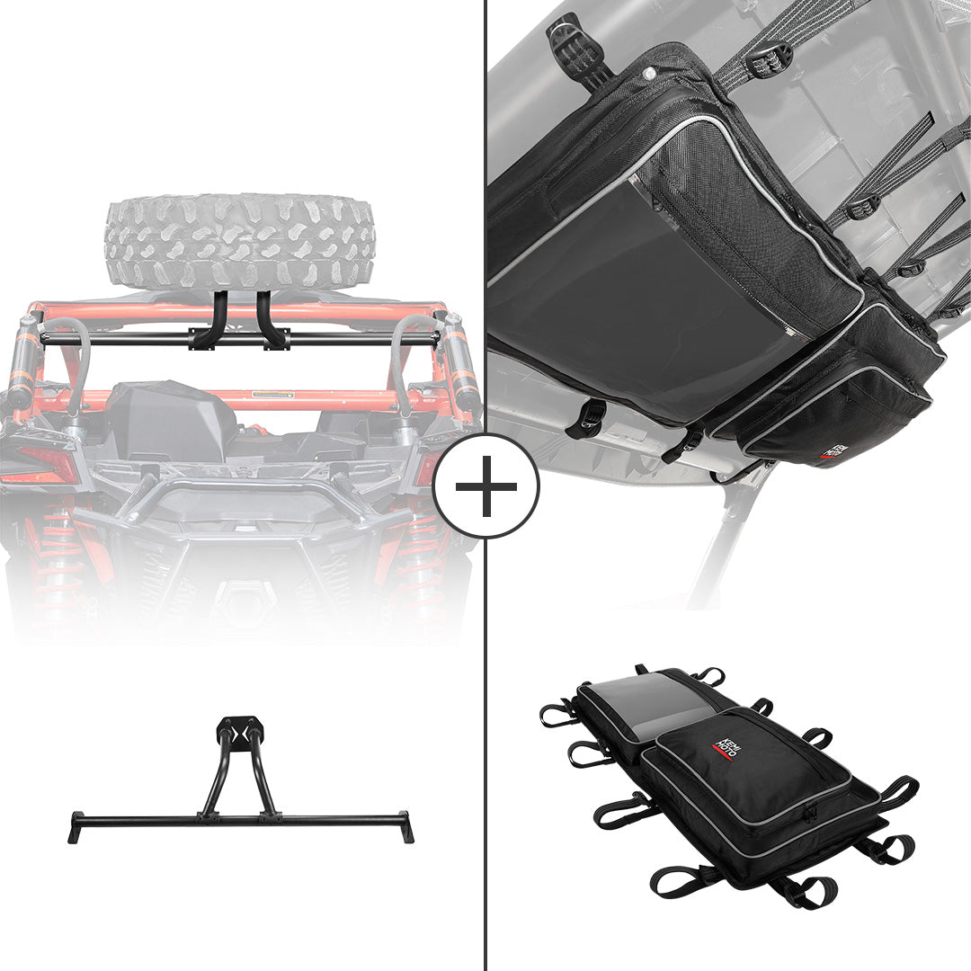 Center Storage Bag & Spare Tire Mount For Can-Am Maverick X3 MAX