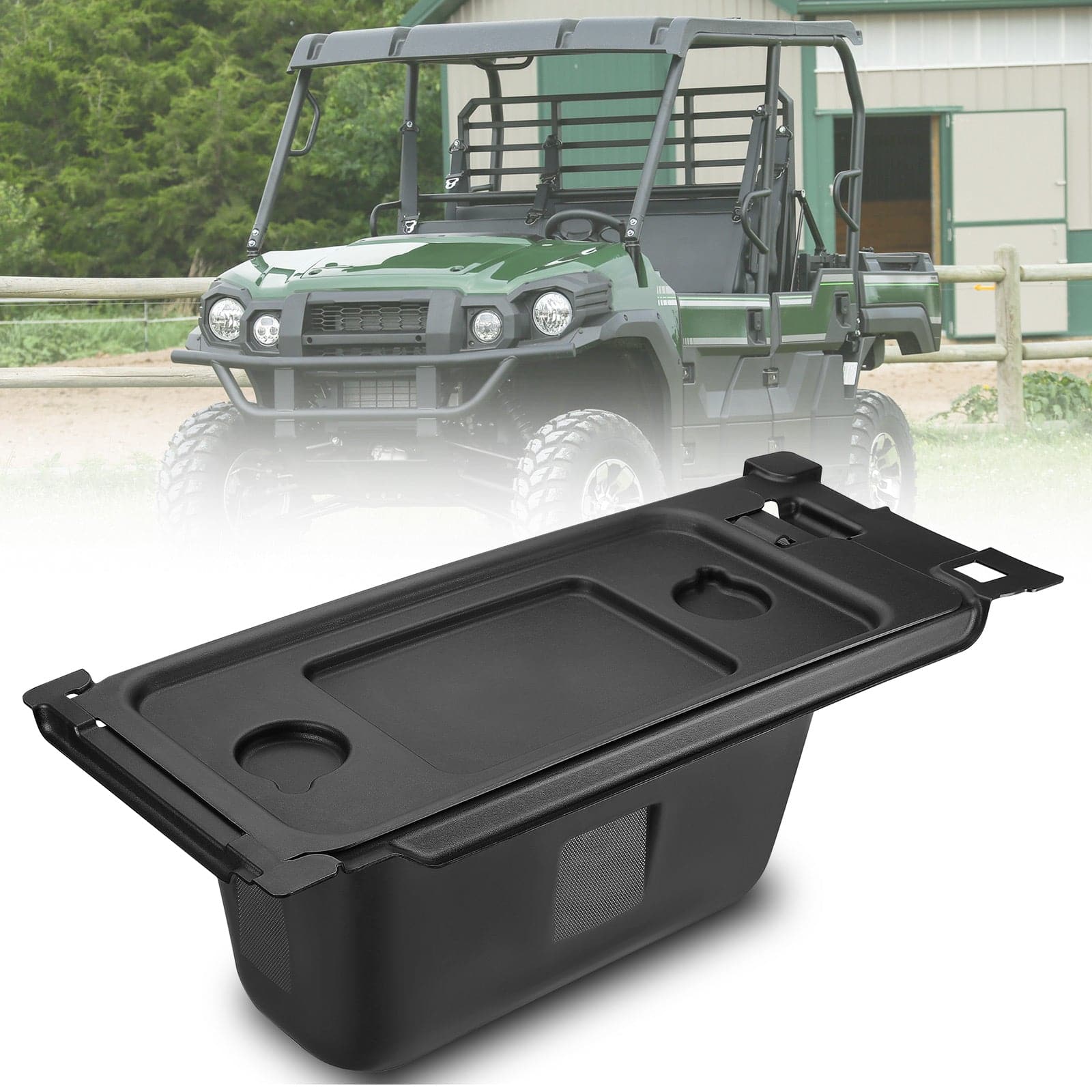 Under-Seat Storage Bin for Kawasaki Mule PRO-FX FXR FXT DX DXT - Kemimoto