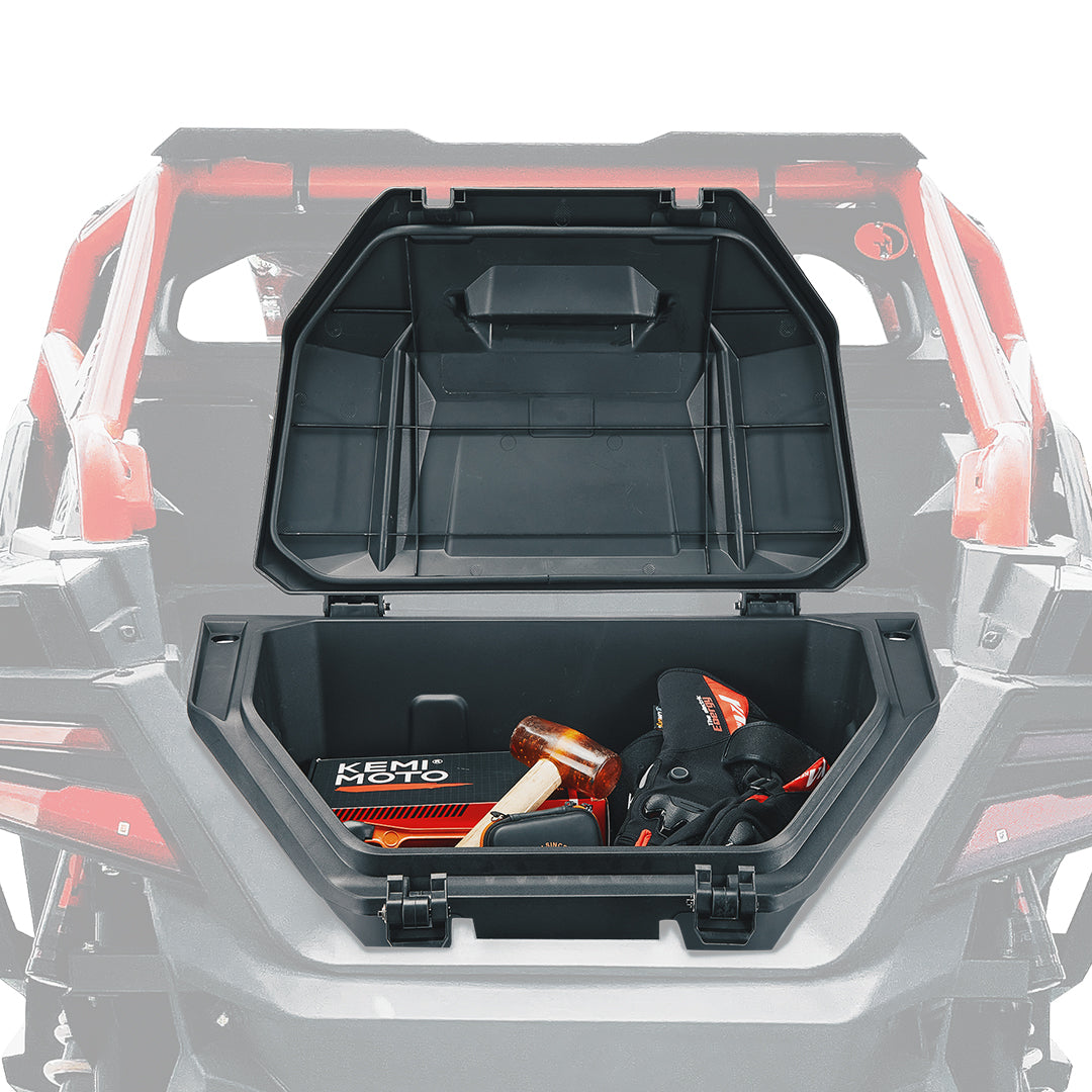 36L Rear Cargo Box with Two Lockable Latches for Polaris RZR