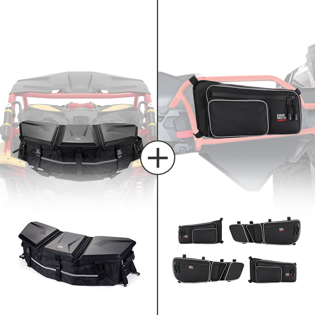Rear Storage Bag & Door Bags for Can-Am Maverick X3 MAX - Kemimoto
