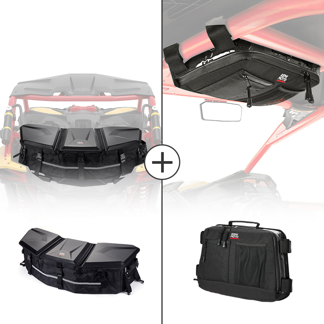 Rear & Roof Storage Bags for Can-Am Maverick X3