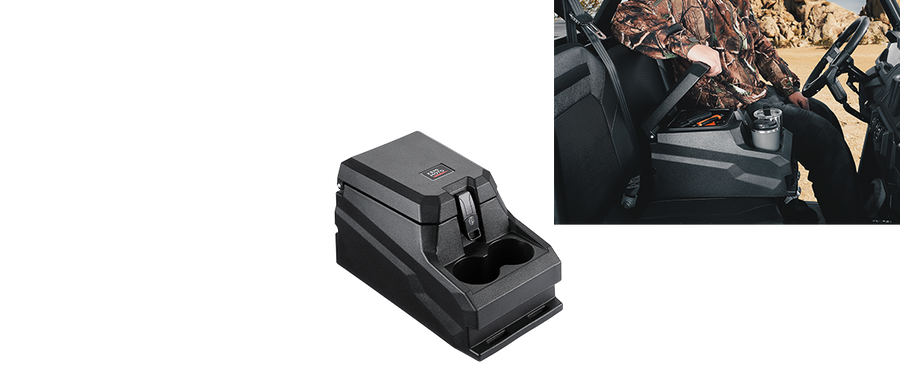 UTV Bench Seat Center Console Box for Polaris Ranger XP 1000/Crew 2017-2024