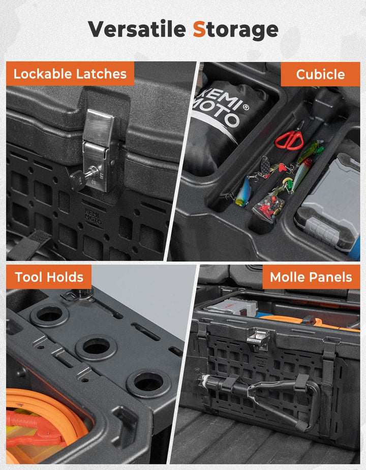 110L Lockable Cargo Box for Can-Am Defender HD10|9|8|7|5 - Kemimoto