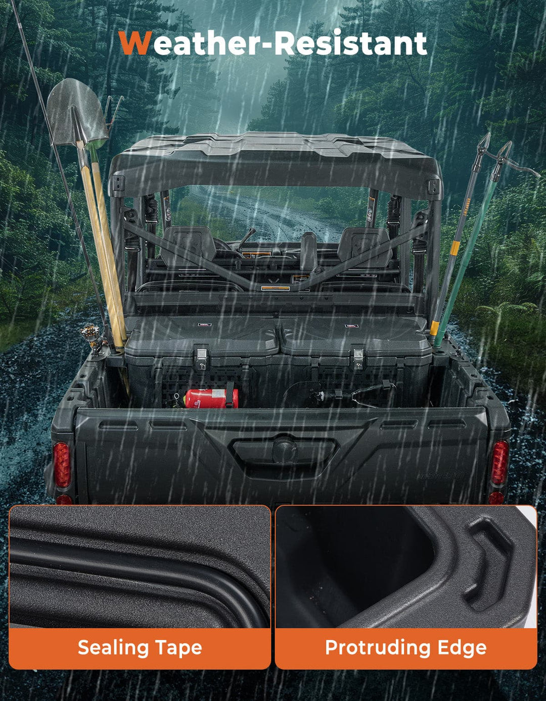 110L Lockable Cargo Box for Can-Am Defender HD10|9|8|7|5 - Kemimoto