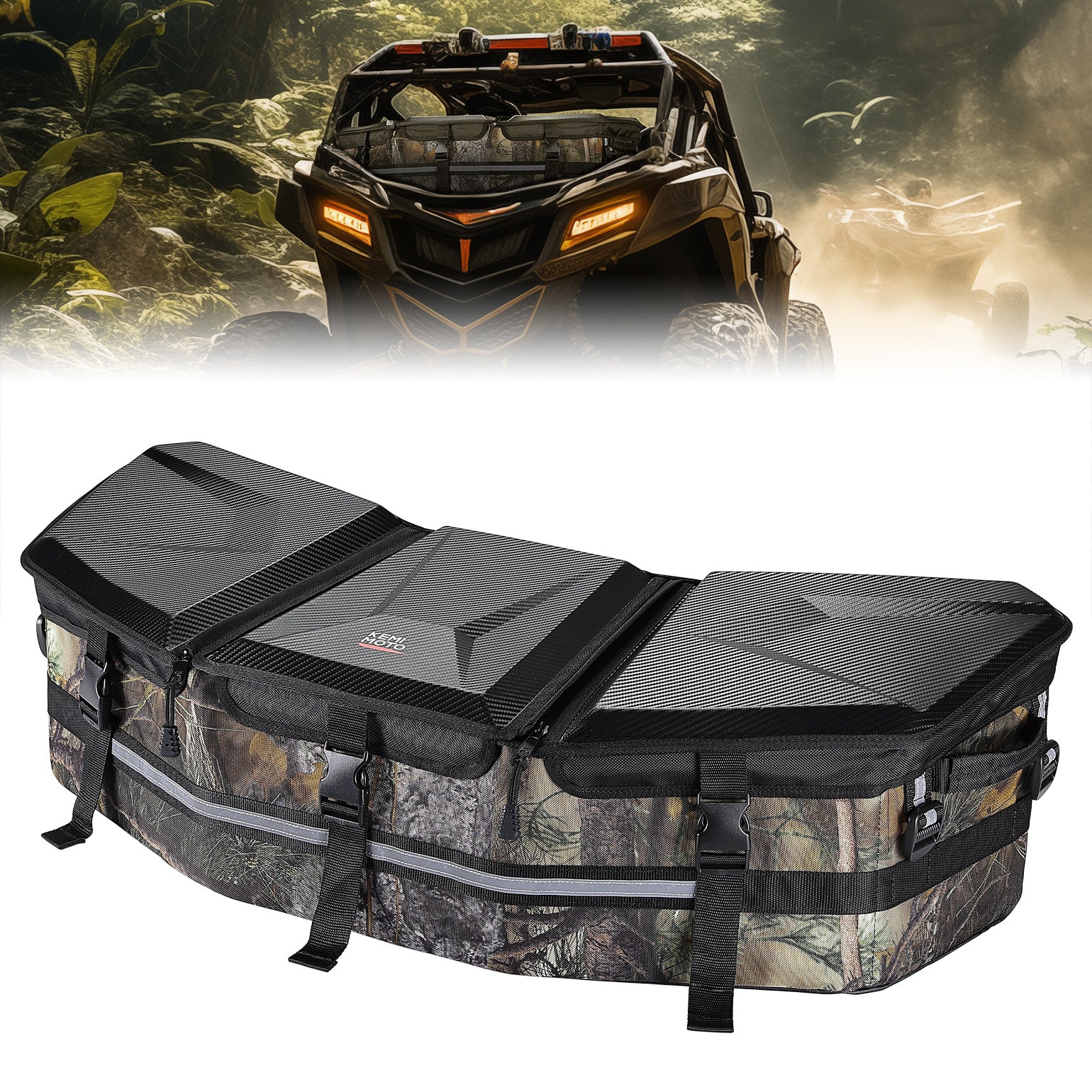 Camo Rear Storage Bag for Can-Am Maverick X3/MAX - Kemimoto