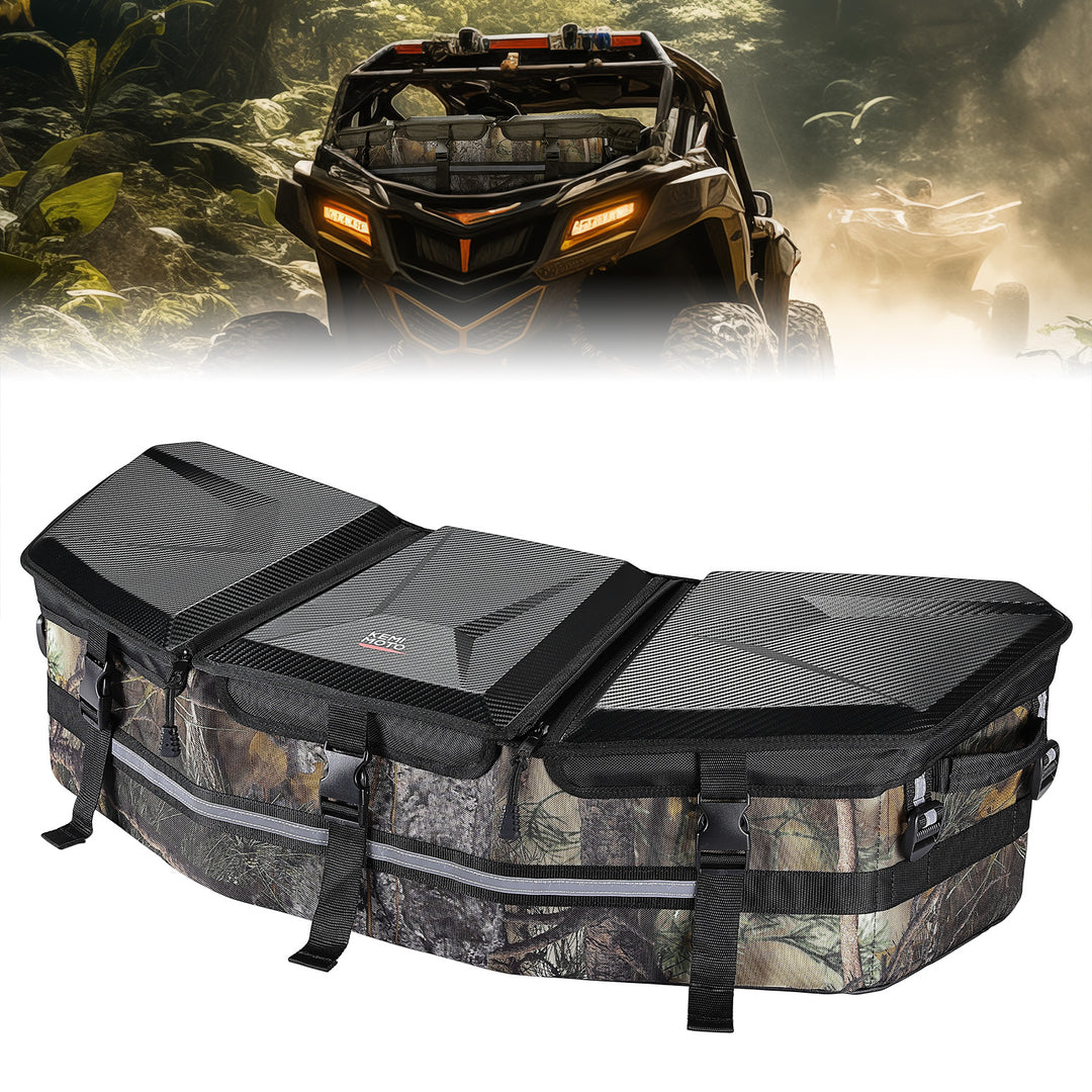 KEMIMOTO ATV Rear Bag - Heavy-Duty Storage Bag For ATV, UTV, Quad Rear Rack, Water-Resistant Gear Carrier