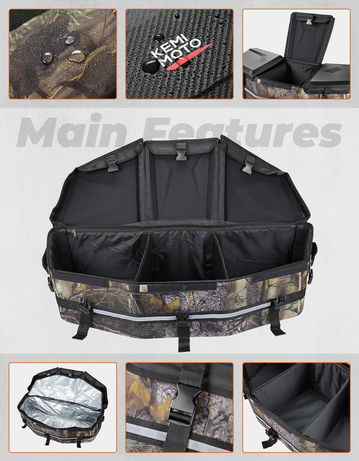 Camo Rear Storage Bag for Can-Am Maverick X3/MAX - Kemimoto