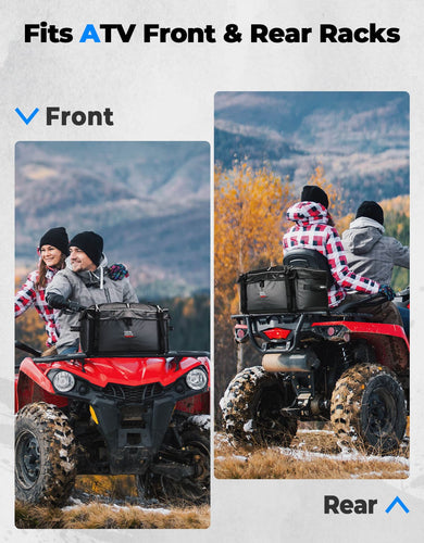 900D Water-Resistant ATV Storage Bag for Polaris Sportsman Arctic Cat Kawasaki - Kemimoto