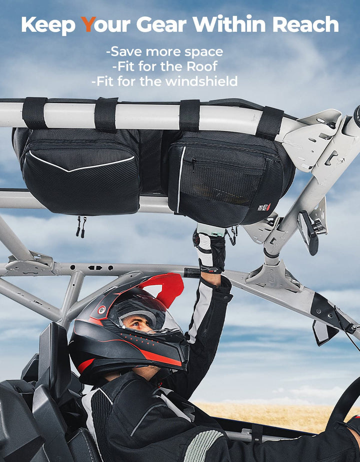 Roof Storage Bag with Tablet Holder for Can-Am Maverick X3 / X3 MAX - Kemimoto