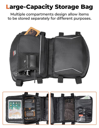 Roof Storage Bag with Tablet Holder for Can-Am Maverick X3 / X3 MAX - Kemimoto