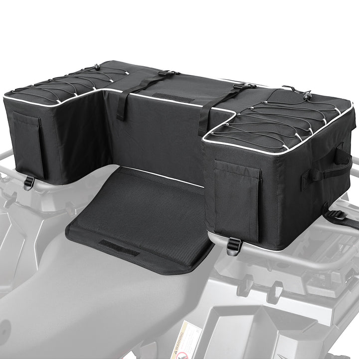 55L ATV Rear Storage Bags w/ Seat Cushion for Sportsman Scrambler TRX FourTrax - Kemimoto