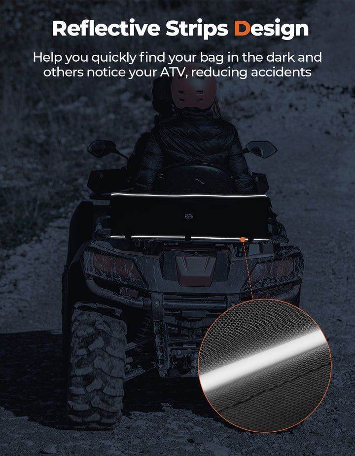 55L ATV Rear Storage Bags w/ Seat Cushion for Sportsman Scrambler TRX FourTrax - Kemimoto