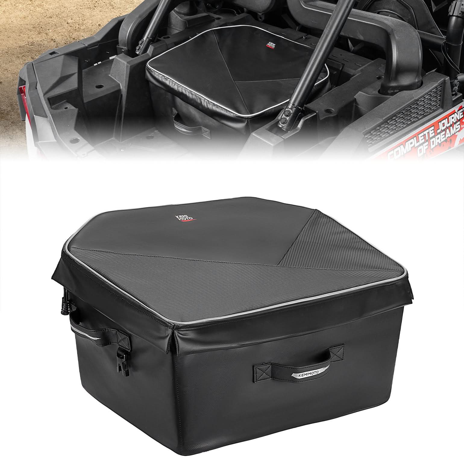 65L UTV Rear Cargo Storage Bag for RZR XP 1000/ RZR PRO XP 1000 - Kemimoto