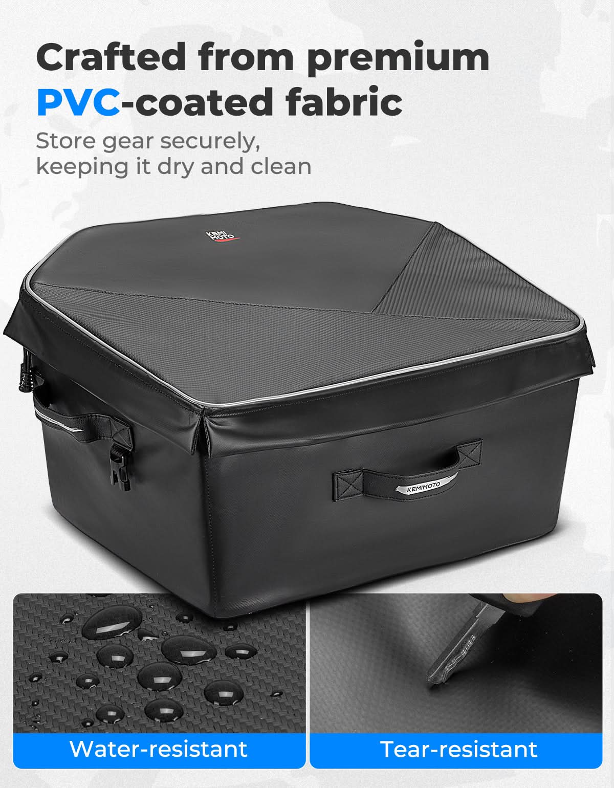 65L UTV Rear Cargo Storage Bag for RZR XP 1000/ RZR PRO XP 1000 - Kemimoto