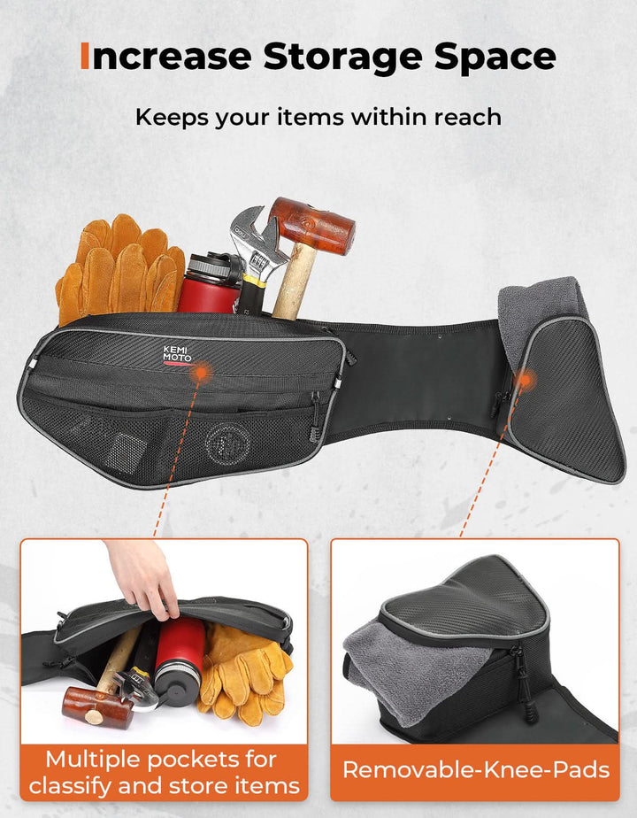 1Pair Door Bags with Knee Pads for Can Am Commander - Kemimoto