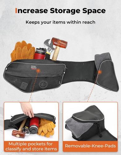 1Pair Door Bags with Knee Pads for Can Am Commander - Kemimoto