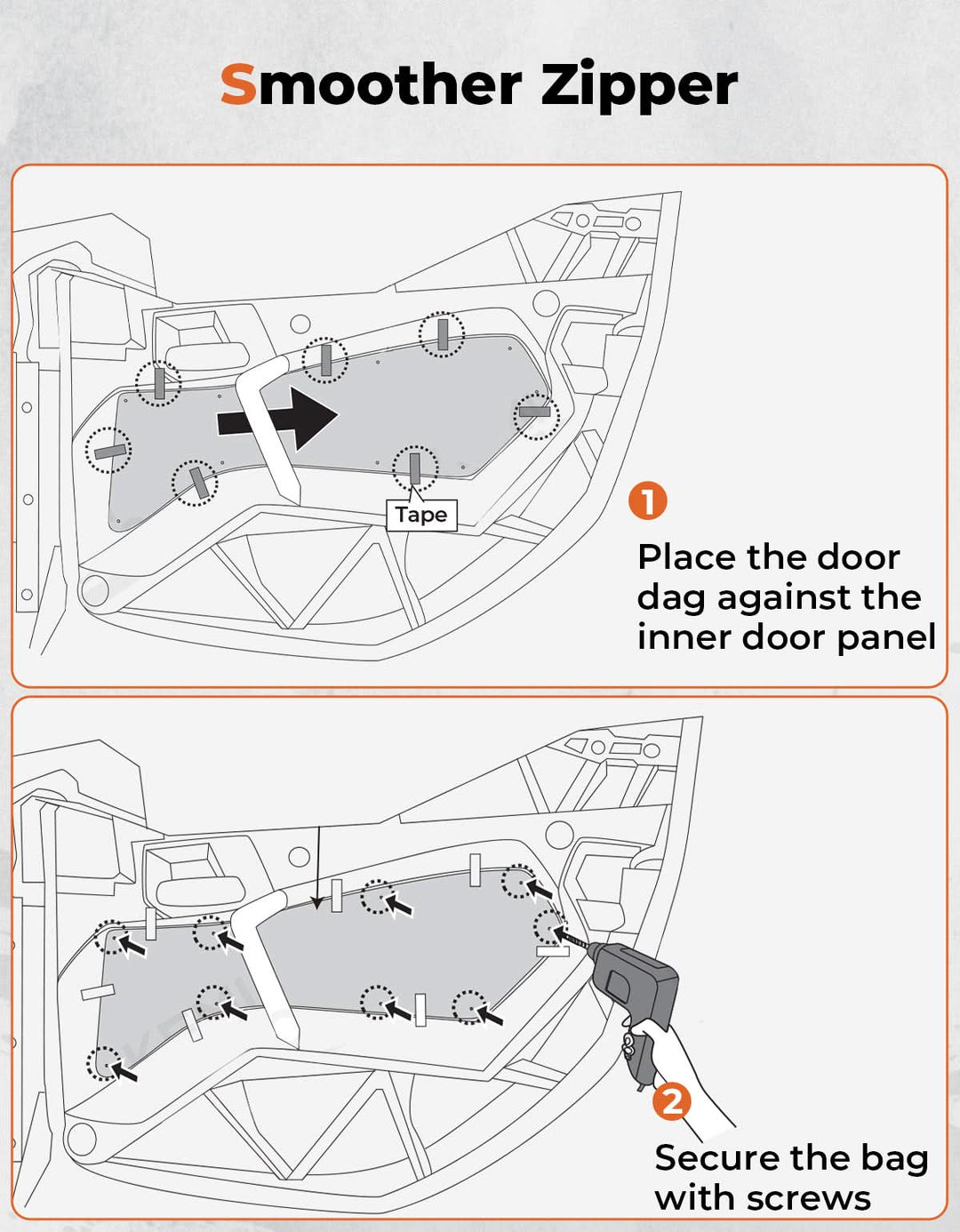 1Pair Door Bags with Knee Pads for Can Am Commander - Kemimoto