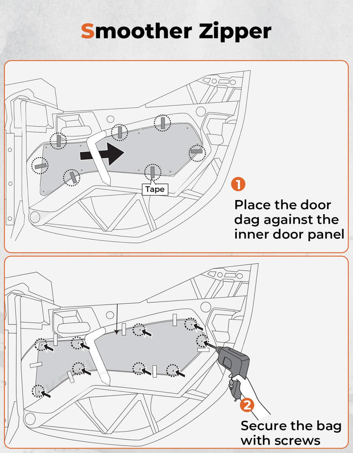 1Pair Door Bags with Knee Pads for Can Am Commander - Kemimoto