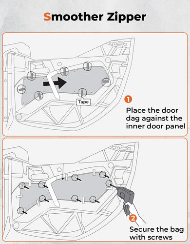 1Pair Door Bags with Knee Pads for Can Am Commander - Kemimoto